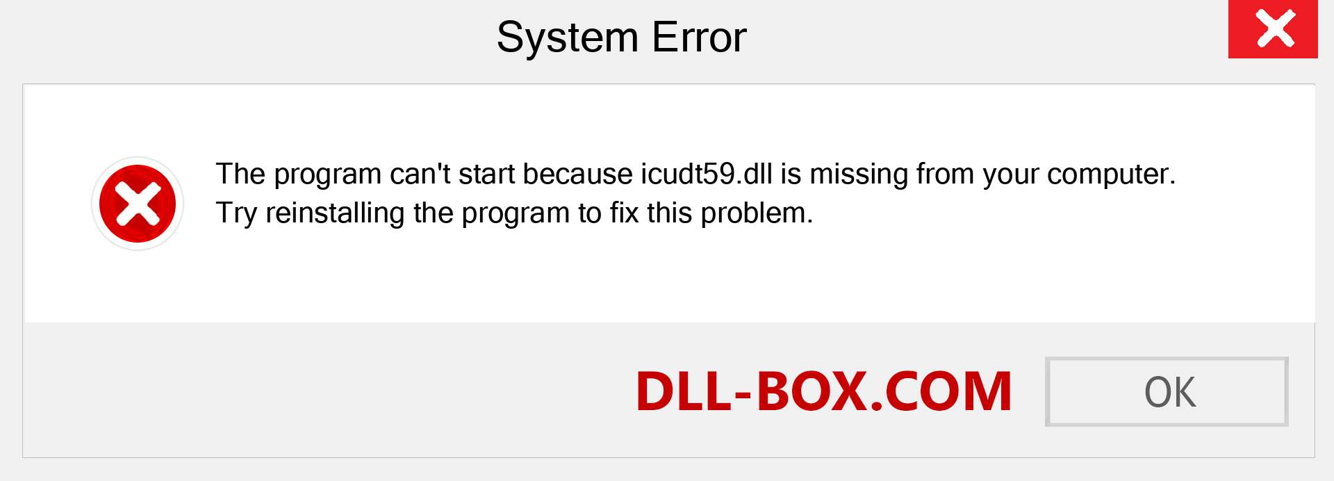  icudt59.dll file is missing?. Download for Windows 7, 8, 10 - Fix  icudt59 dll Missing Error on Windows, photos, images